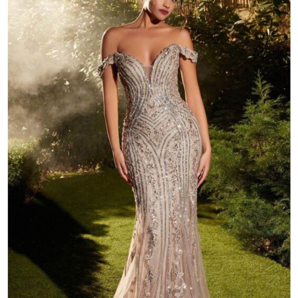 Andrea and Leo A1257 dress gown new with tags size 12 rhinestone formal prom